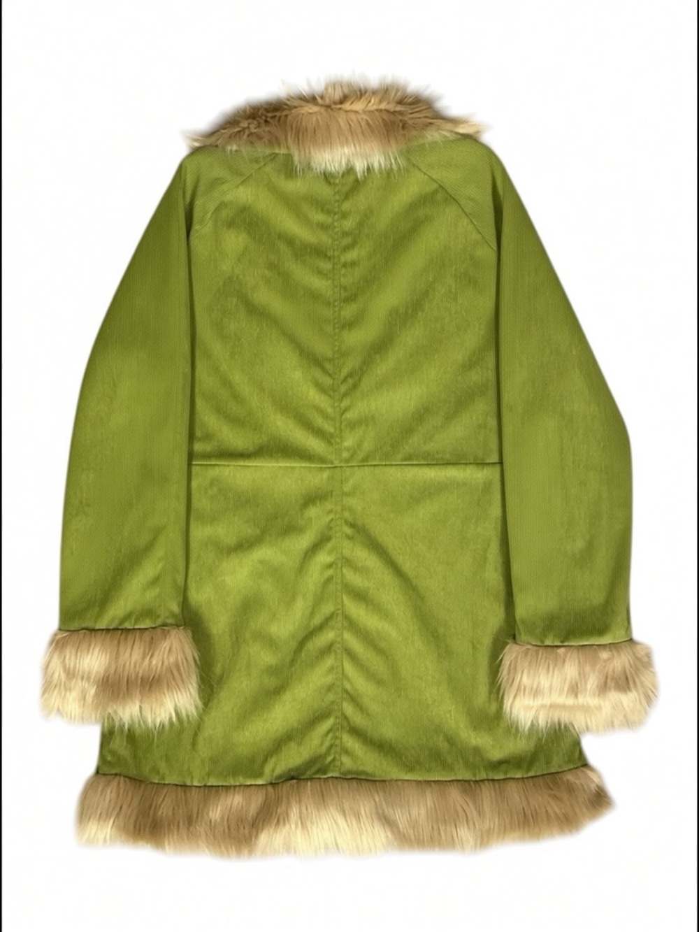Dolls Kill dELiA*s NWT Retro Mod Green Corduroy Faux Fur Trim Penny Lane Coat XL - Picture 3 of 7